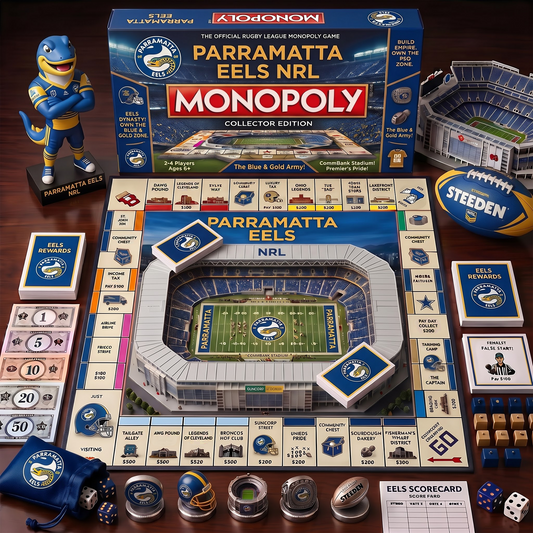 PE_MONOPOLY NRL DELUXE SPORTS BOARD GAME PREMIUM COLLECTOR EDITION