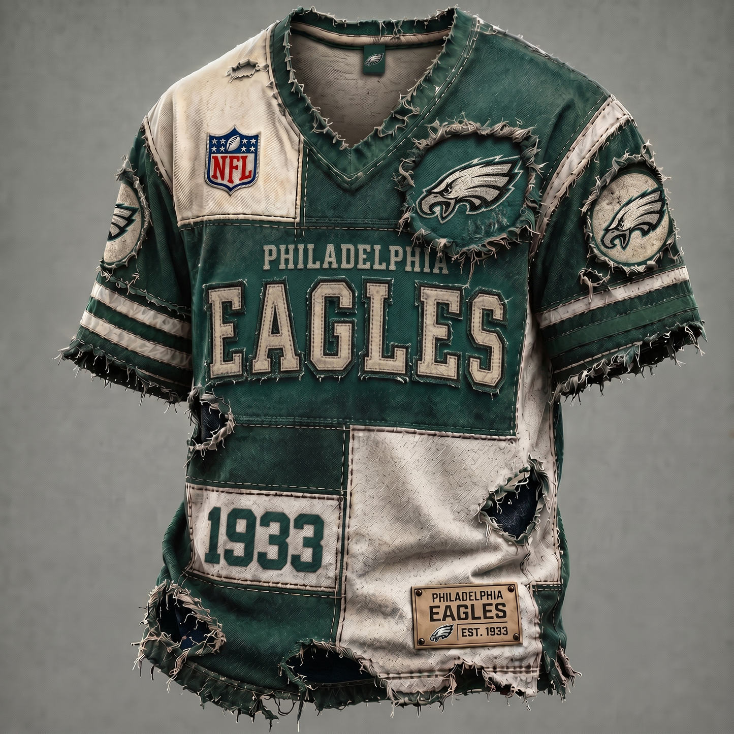 PHI X NFL Premium V-Neck T-shirt Gift For Fans 0106