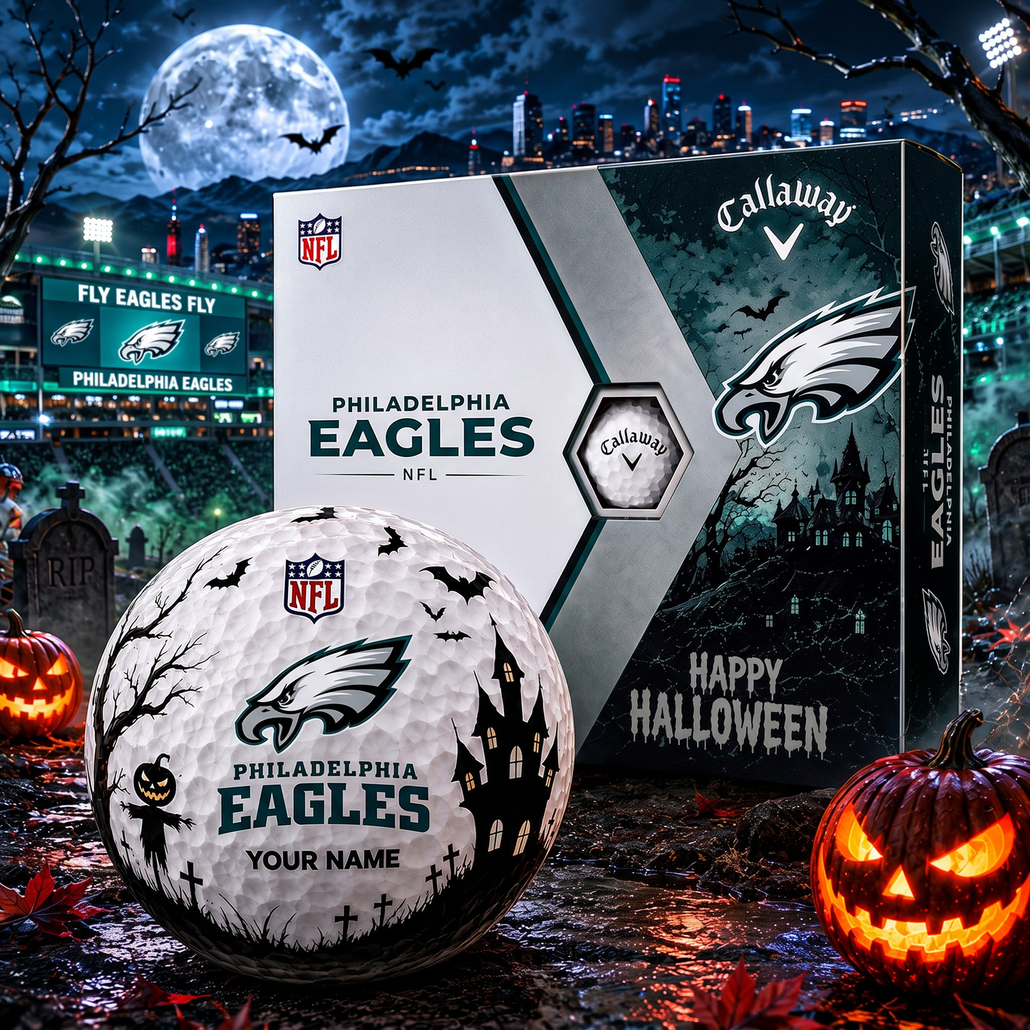 PHI X Premium NFL Halloween Golf Ball Limited Edition V2 1208