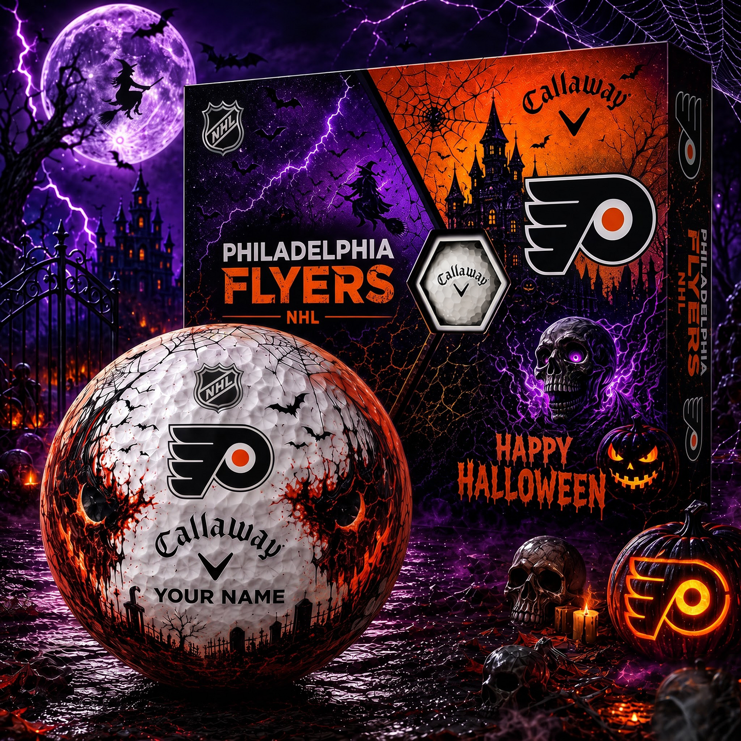 PHI X Premium NHL Halloween Golf Ball Limited Edition V2