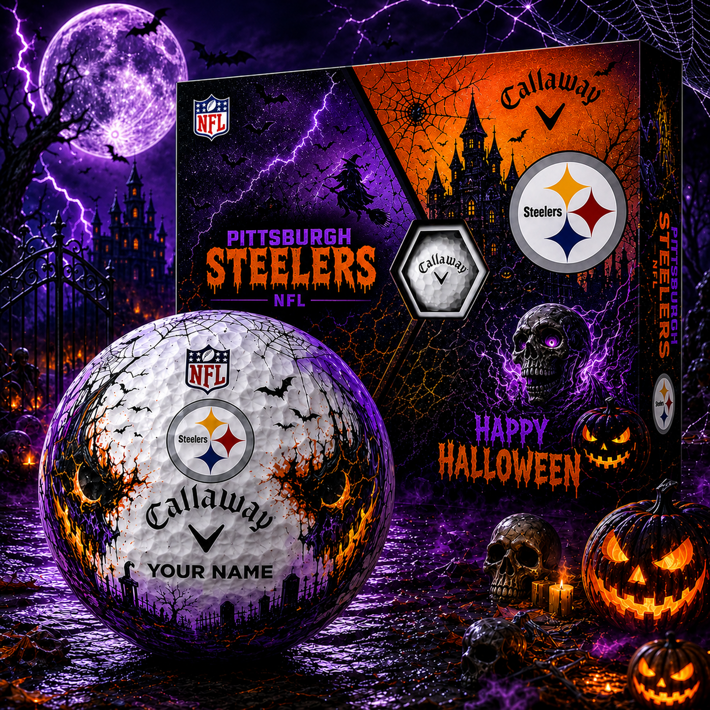 PIT X Premium NFL Halloween Golf Ball Limited Edition V2