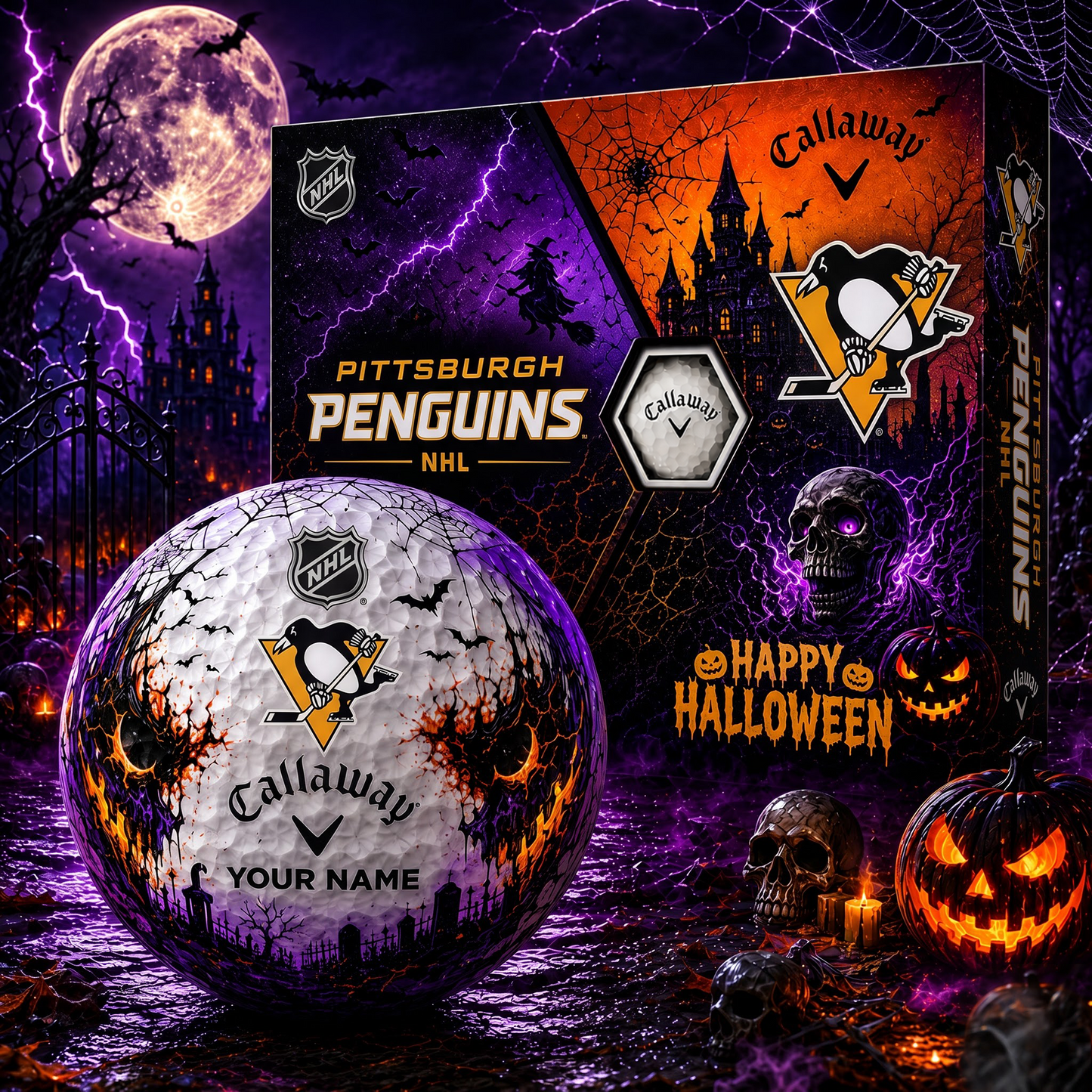 PIT X Premium NHL Halloween Golf Ball Limited Edition V2
