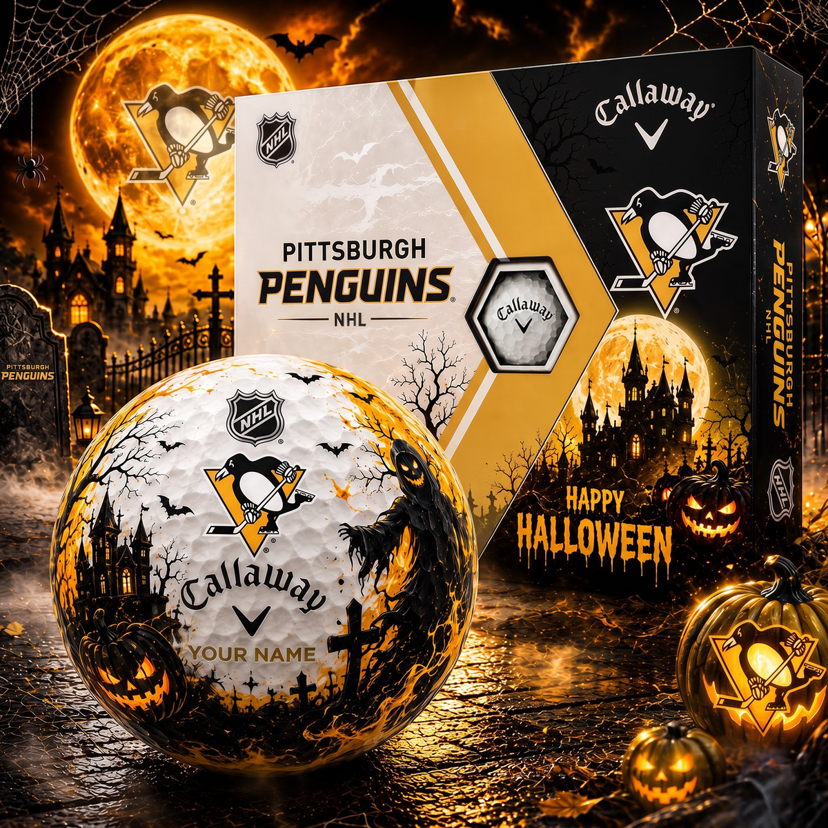 PIT X Premium NHL Halloween Golf Ball Limited Edition V3