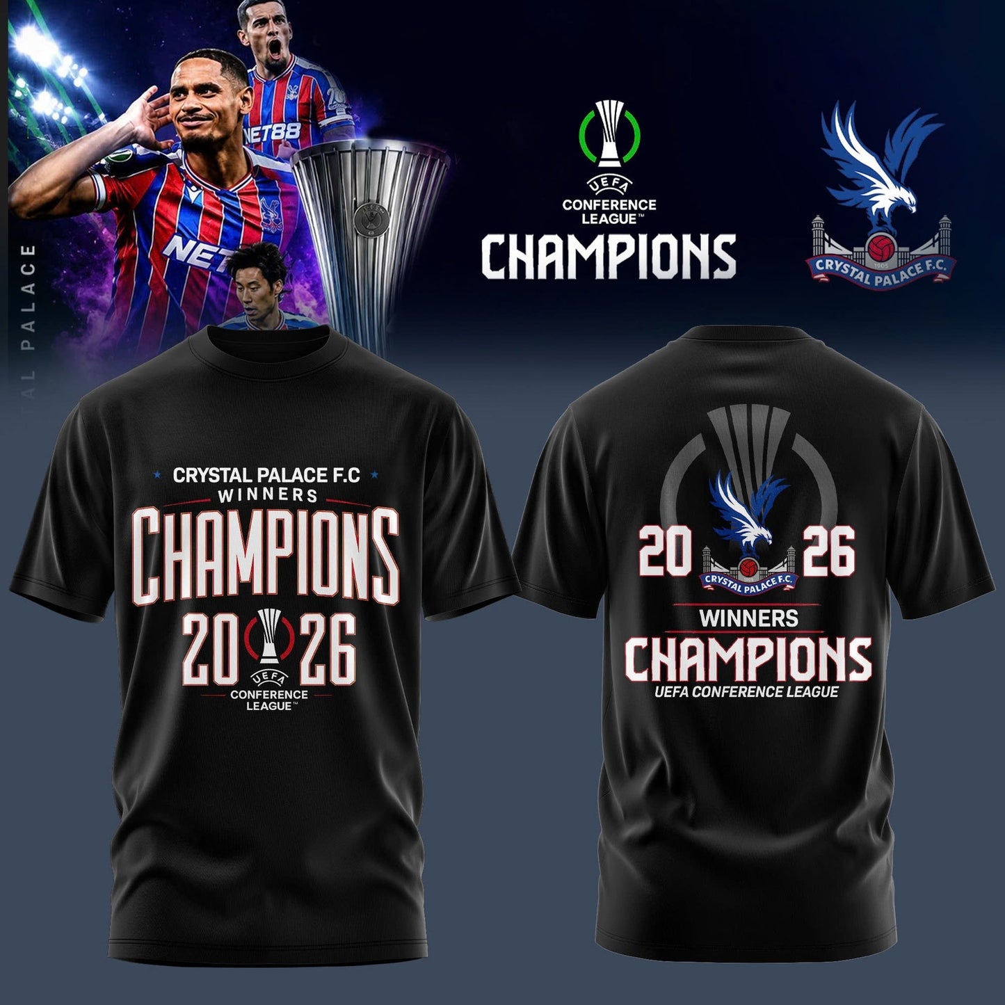 PREMIUM CRY X THANK FOR MEMORIES  UEFA Conference League Winners Shirt  V13 NDT LVH 280526