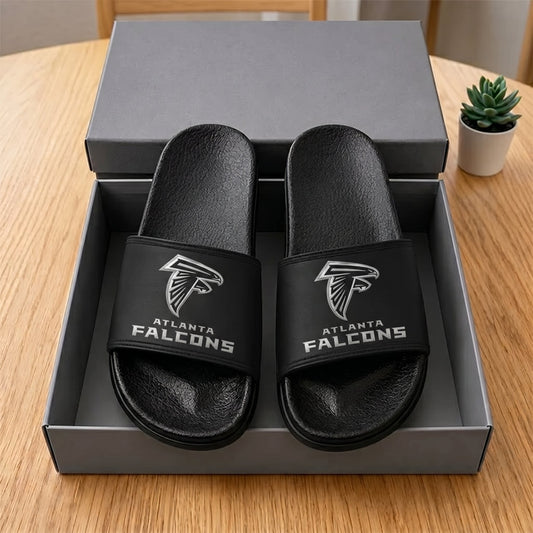 PREMIUM NFL X AF New Black Slippers All Size Custom Name FOR SUMMER HOLIDAY NDT VHM 160626