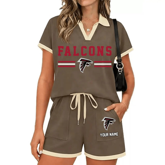 PREMIUM NFL X ATL Retro Athletic Contrast Polo Set FOR SUMMER HOLIDAY NDT NHM 100626