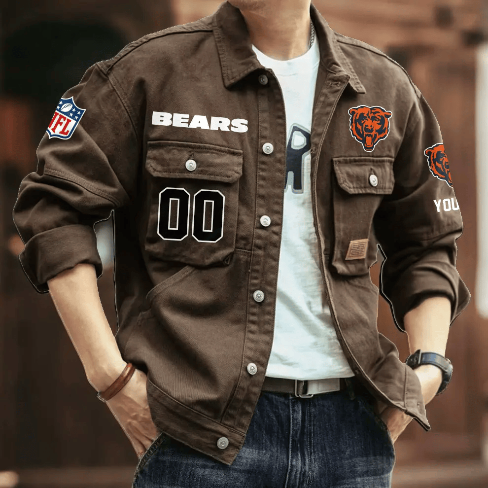 PREMIUM NFL X CB Men's Denim Autumn Jackets NDT VHM 090626