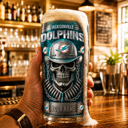 PREMIUM NFL X MD Beer Glass Custom Name Gifts For Fan NDT VHM 020626