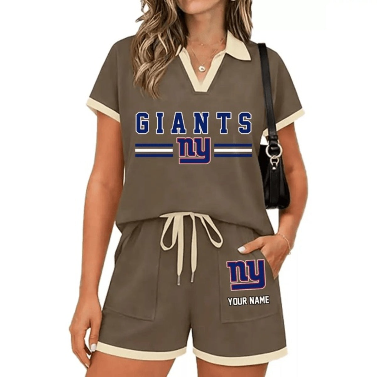 PREMIUM NFL X NYG Retro Athletic Contrast Polo Set FOR SUMMER HOLIDAY NDT NHM 100626
