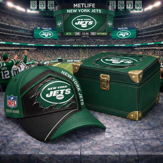 PREMIUM NFL X NYJ CRACK CUSTOME NAME HAT LIMITED EDITIONS NDT VHM 220426