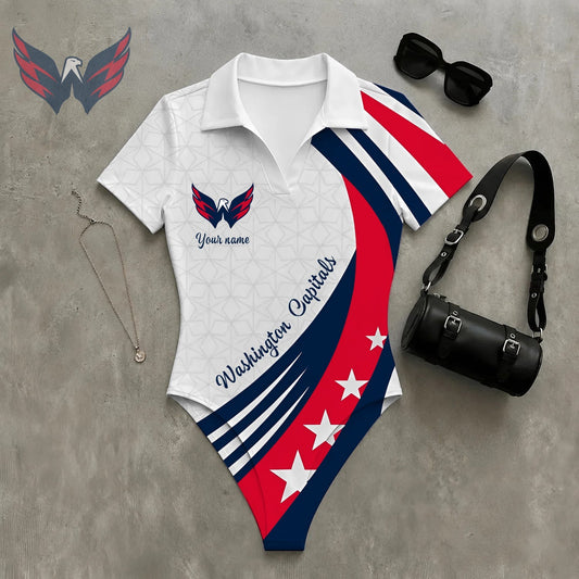 PREMIUM NHL X WC Women�???s Slim-Fit V-Neck Polo Bodysuit NDT NHM 270526
