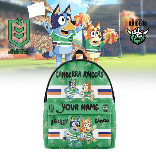 PREMIUM NRL X CR Bluey and Bingo Back Pack Custom Name For Fans NDT LVH 310326
