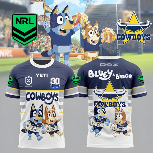 PREMIUM NRL X NQC Bluey & Bingo POLO SHIRT ’??? Limited 2026 NDT LVH