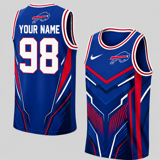 Premium NFL x BUF Personalized Football Fan Tank Top Custom Name Number Sport Shirt 220626