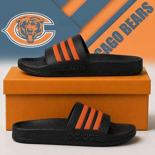 Premium NFL x CHI Adidas Slide Slippers NDT NHM 040626