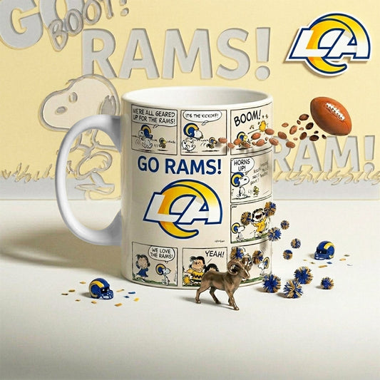 Premium NFL x LAR Peanuts Comic Mug NDT NHM 210426