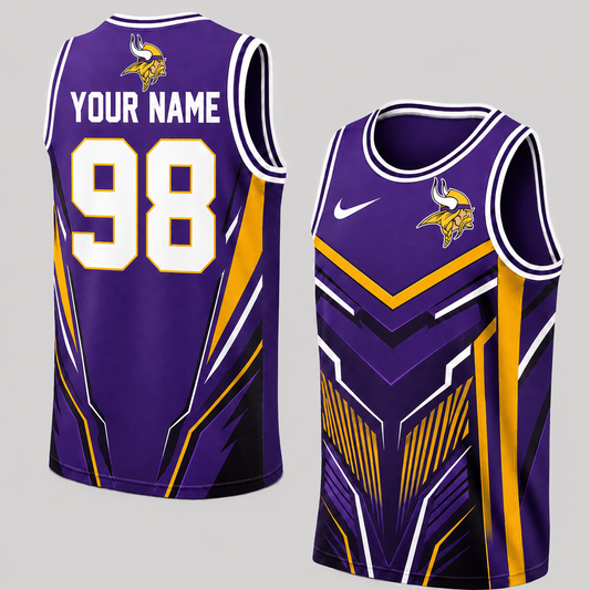 Premium NFL x MIN Personalized Football Fan Tank Top Custom Name Number Sport Shirt 220626