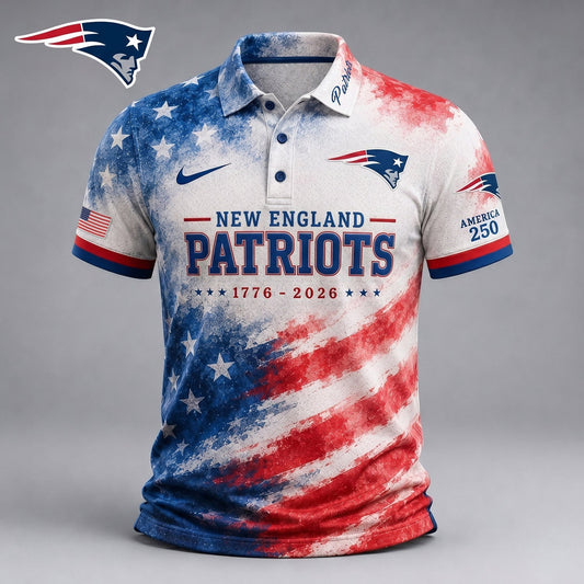 Premium NFL x NE 250 Years Of Freedom Polo Shirt NDT NHM 150626
