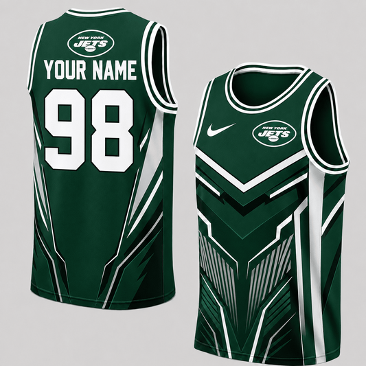 Premium NFL x NYJ Personalized Football Fan Tank Top Custom Name Number Sport Shirt 220626