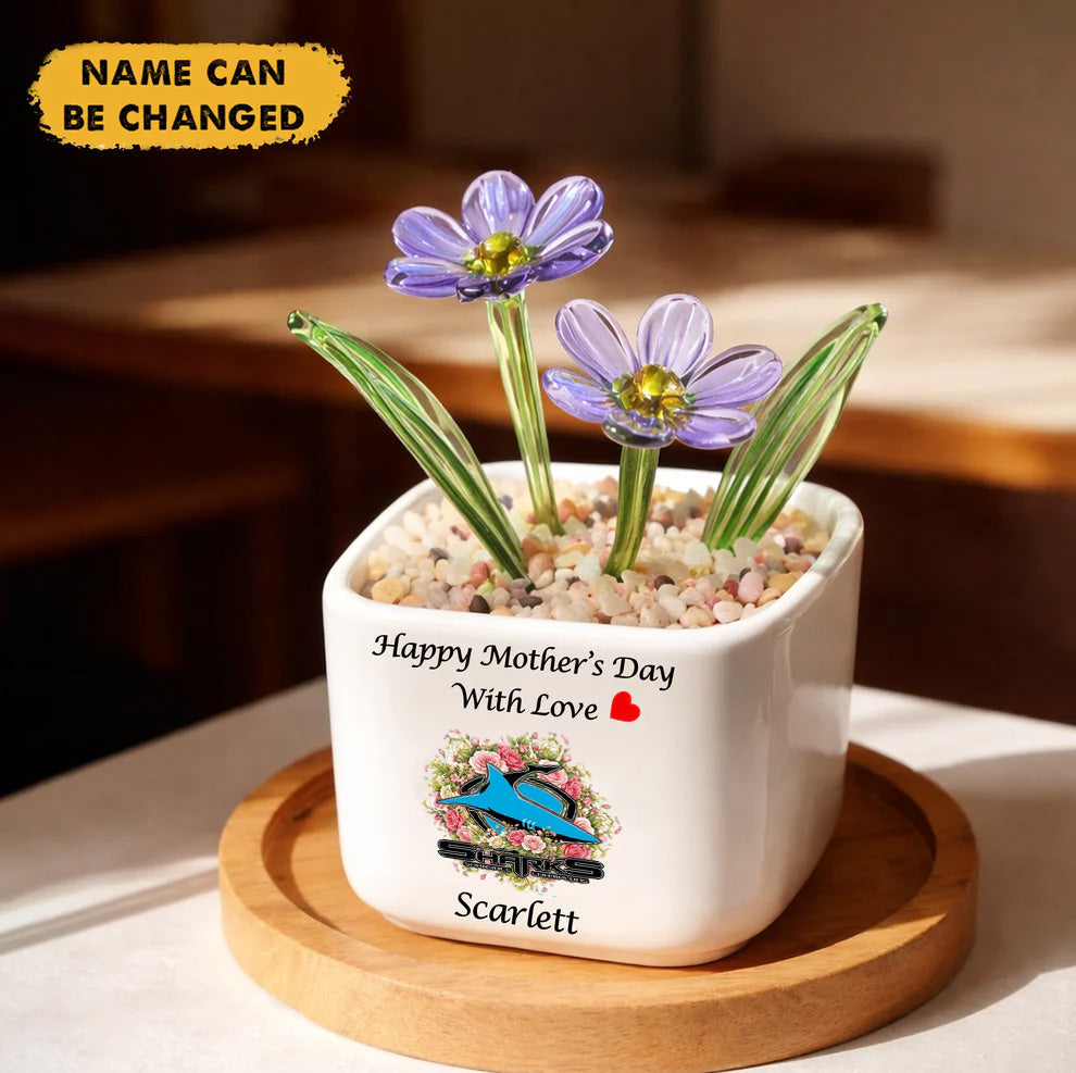 Premium NRL  X CSS Birth Flowers Of April Glass Pot For Mother NDT NTN