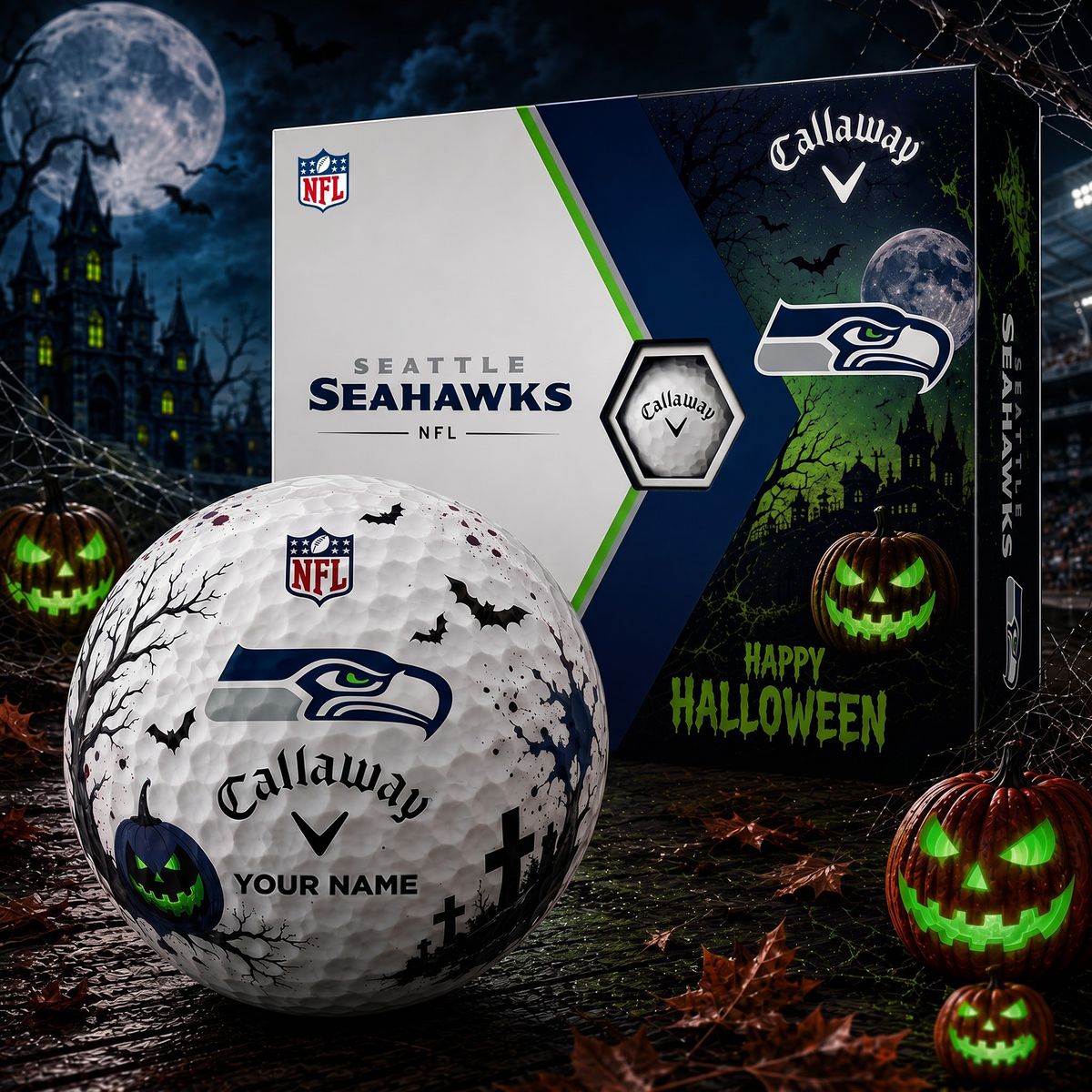 SEA X Premium NFL Halloween Golf Ball Limited Edition