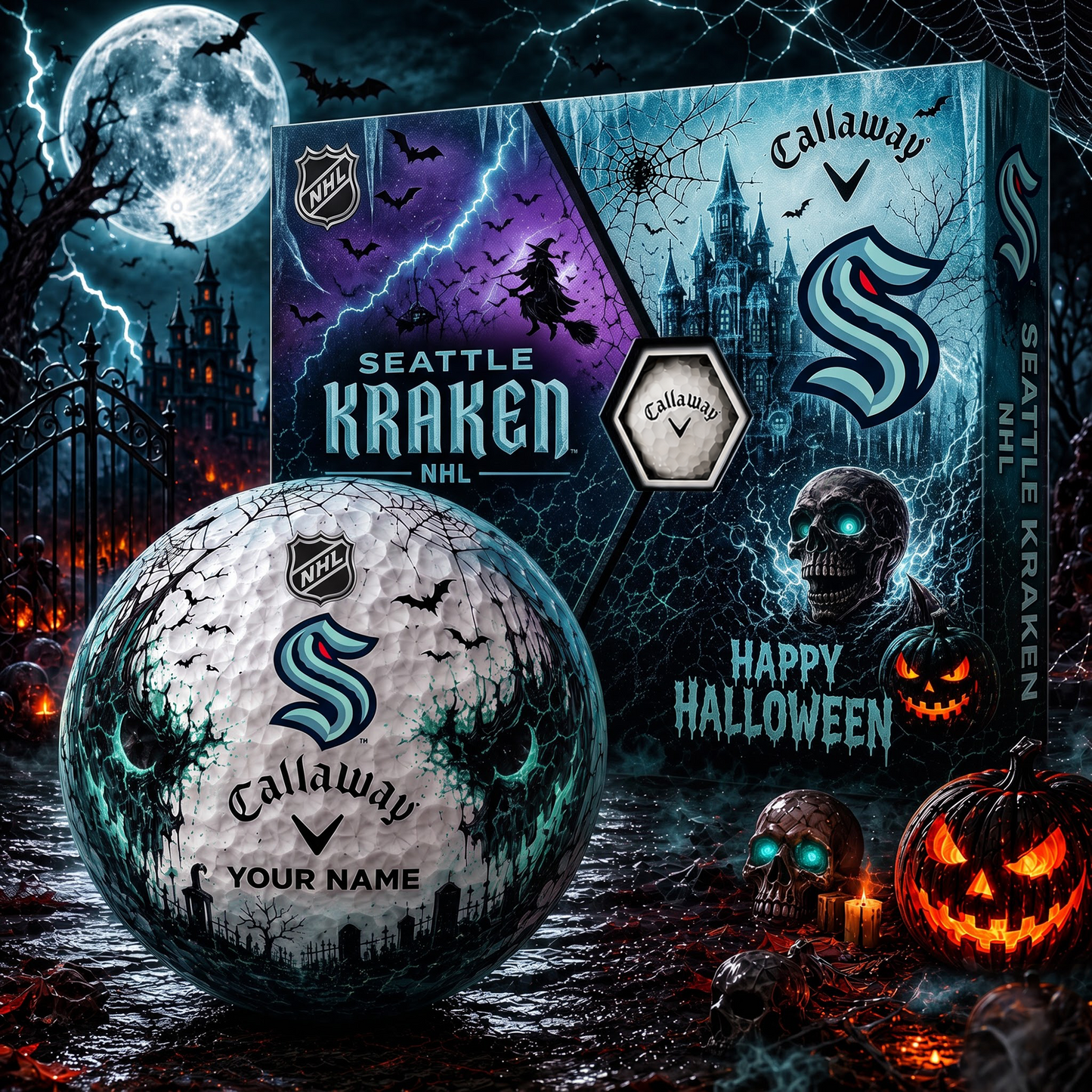 SEA X Premium NHL Halloween Golf Ball Limited Edition V2