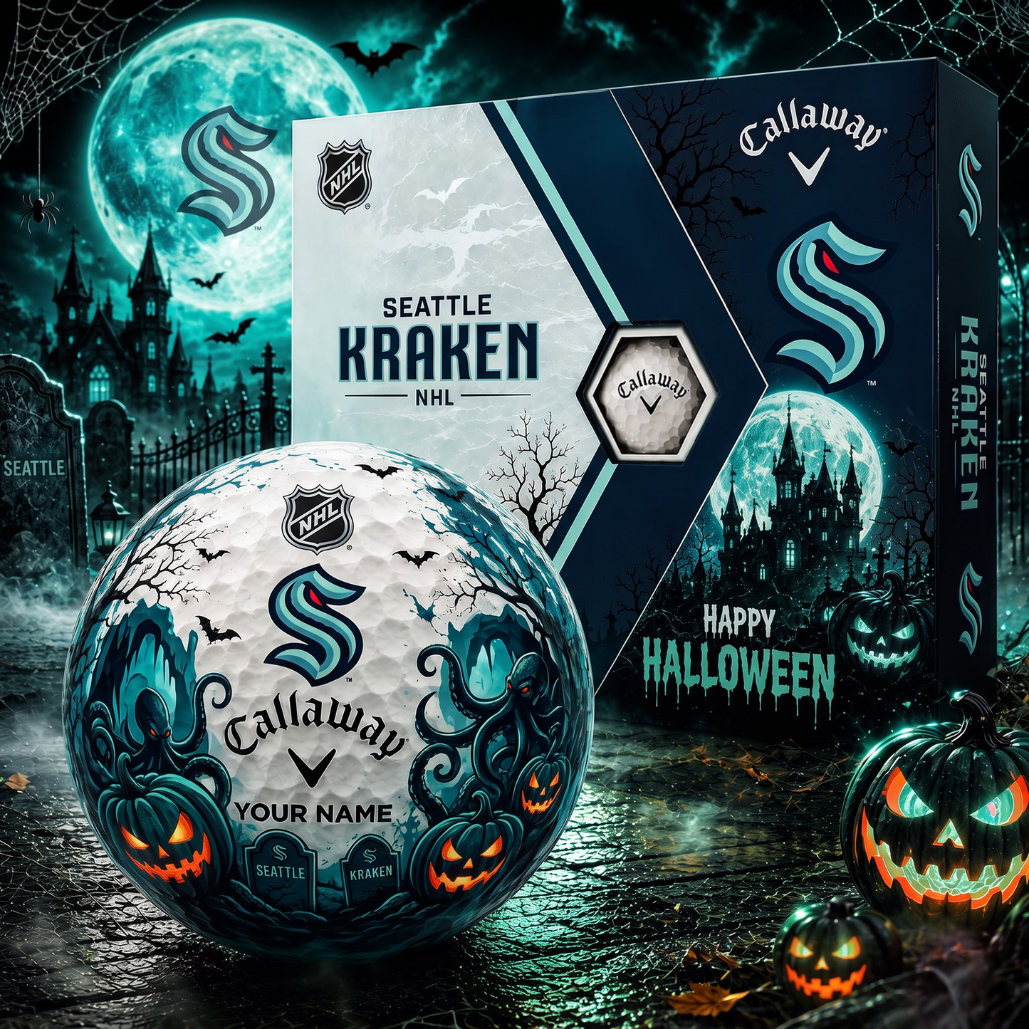 SEA X Premium NHL Halloween Golf Ball Limited Edition V3