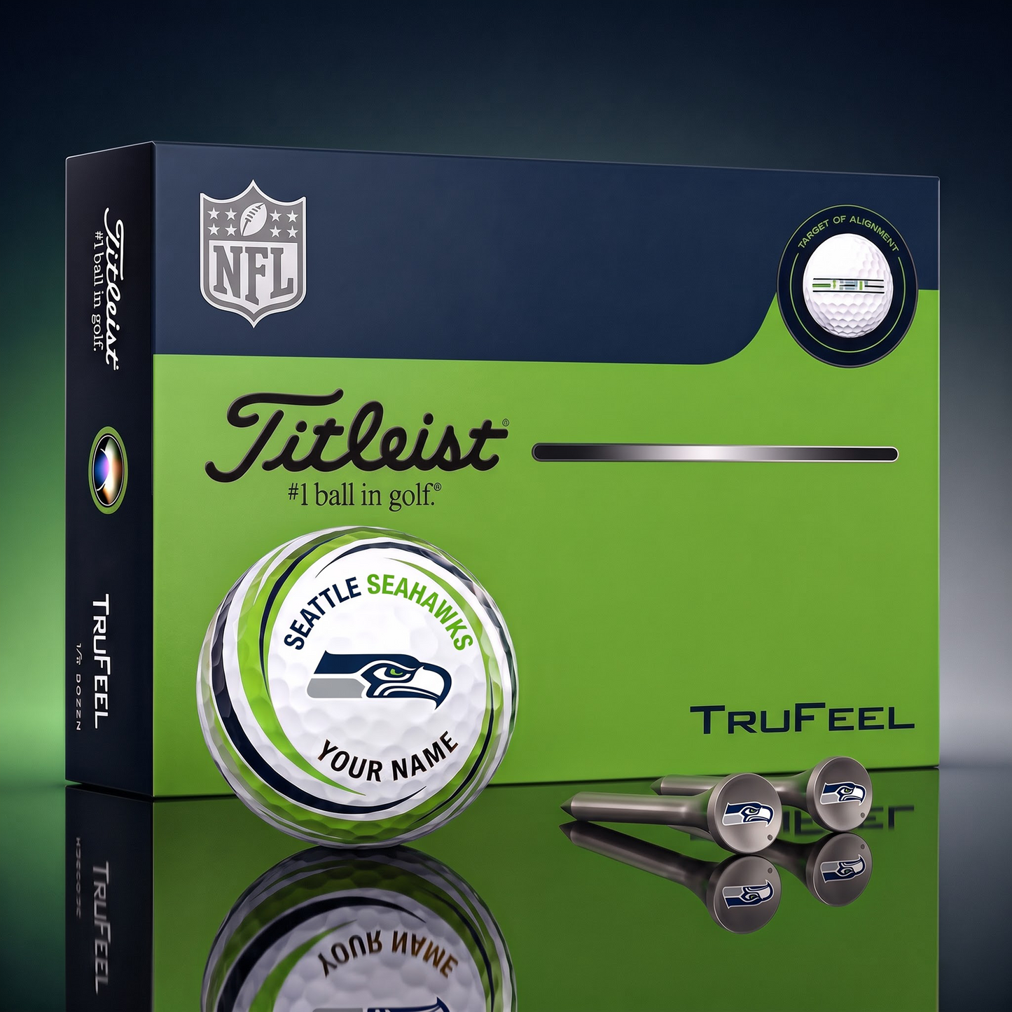 SEA X SIGNATURE NFL DELUXE PERSONALIZED GOLF BALL SET – PREMIUM EDITION