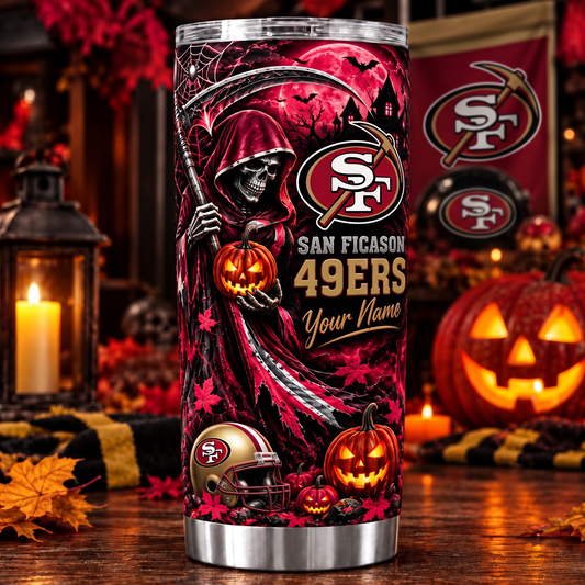 SF X NFL Halloween Horror Tumbler – Personalized Your Name Edition