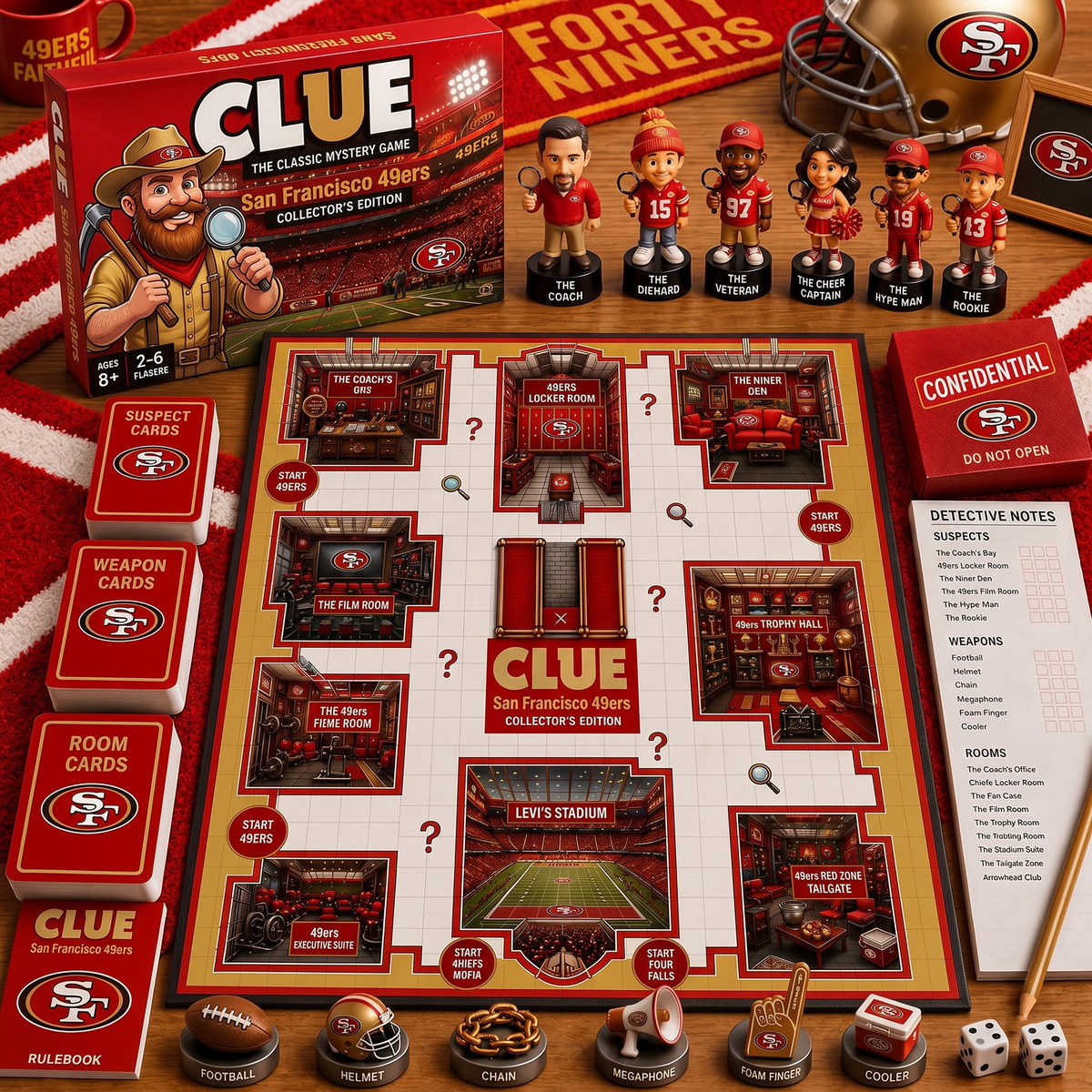 SF X PREMIUM NFL FOOTBALL CLUE – Ultimate Fan Mystery Game Set