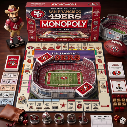 SF_MONOPOLY NFL DELUXE SPORTS BOARD GAME PREMIUM COLLECTOR EDITION
