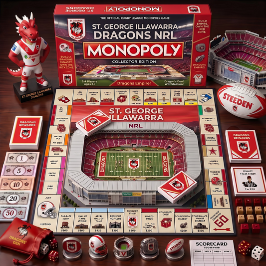 SG_MONOPOLY NRL DELUXE SPORTS BOARD GAME PREMIUM COLLECTOR EDITION