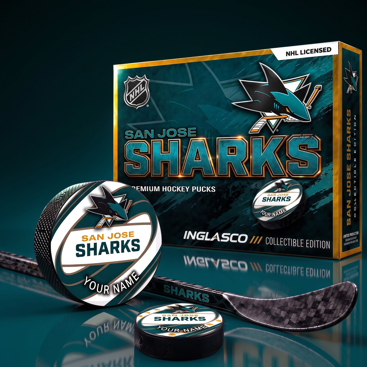 SJS_NHL Premium Hockey Pucks