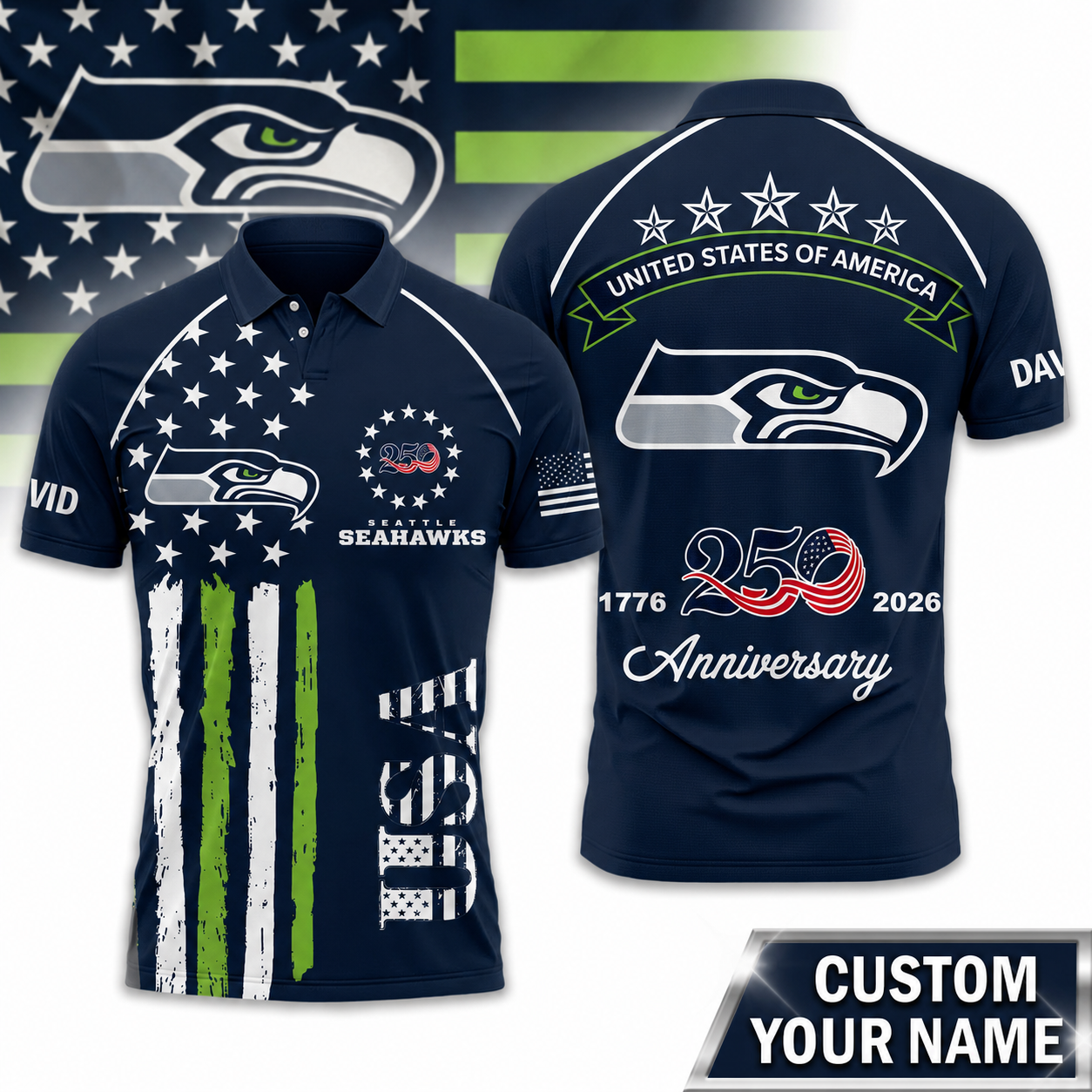 SS Premium NFL American Semiquincentennial Polo Shirt 010726
