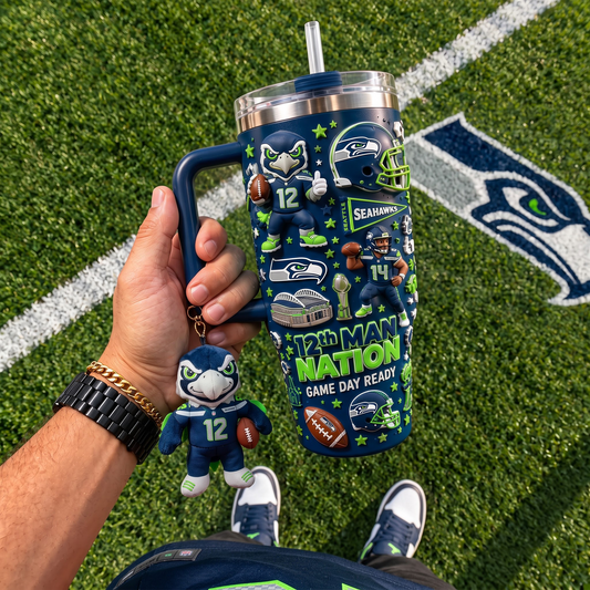 SS x NFL Football 40oz Tumbler with Handle & Straw