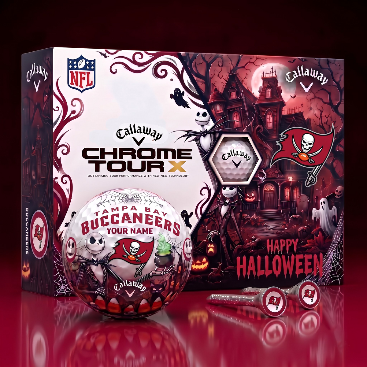 TBB x NFL Halloween Horror Golf Ball Set – Personalized Edition