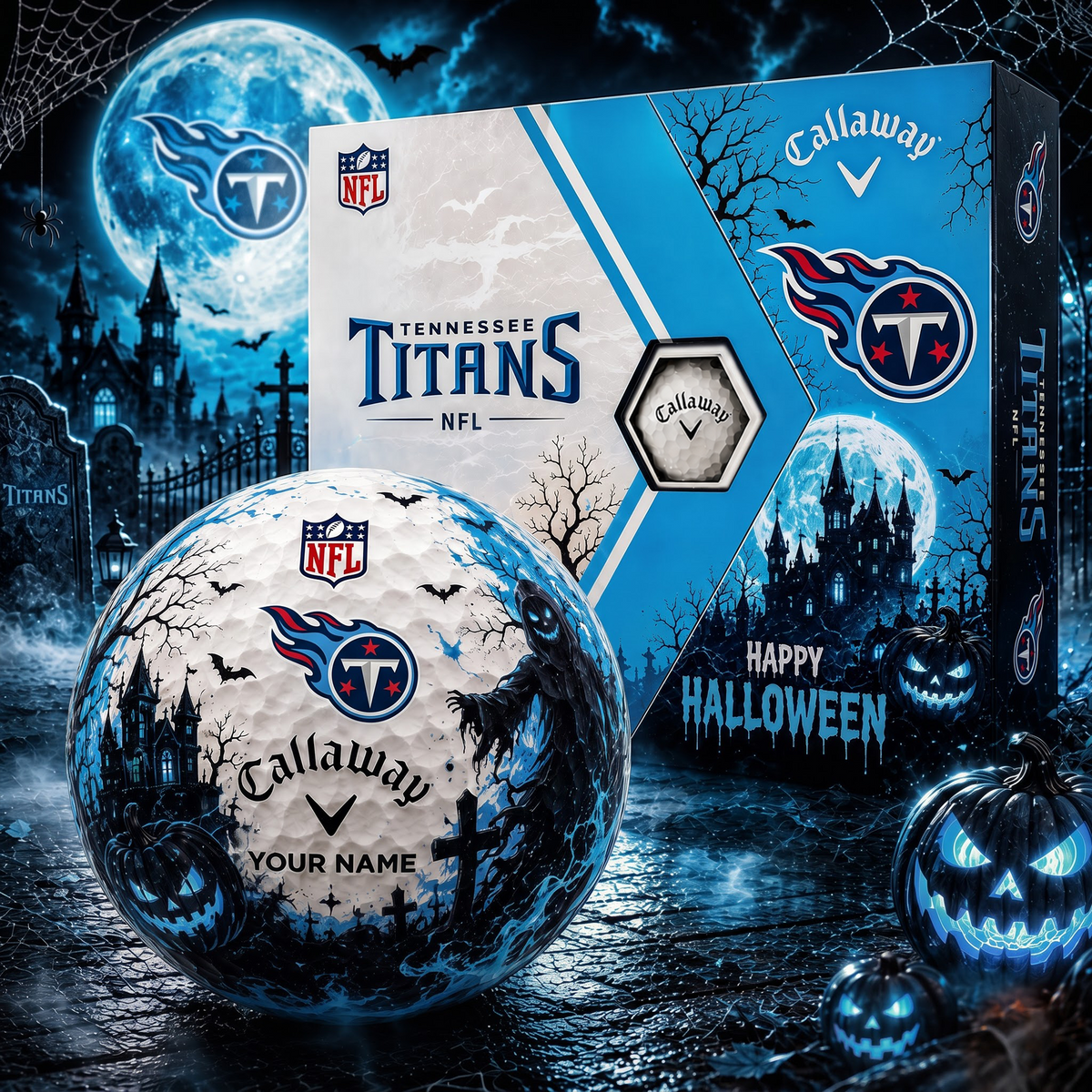 TEN X Premium NFL Halloween Golf Ball Limited Edition V3