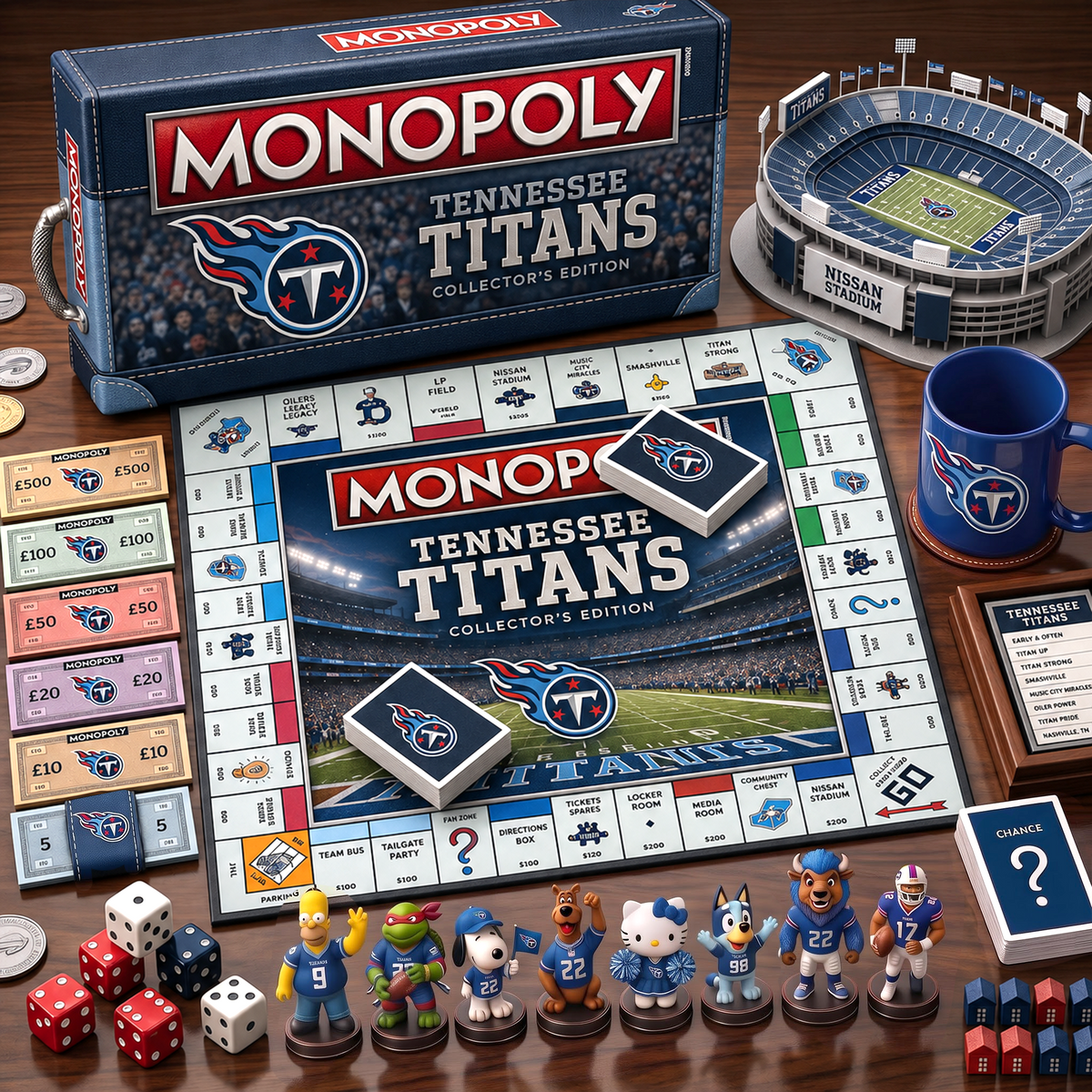 TT_PREMIUM MONOPOLY NFL COLLECTOR’S EDITION BOARD GAME