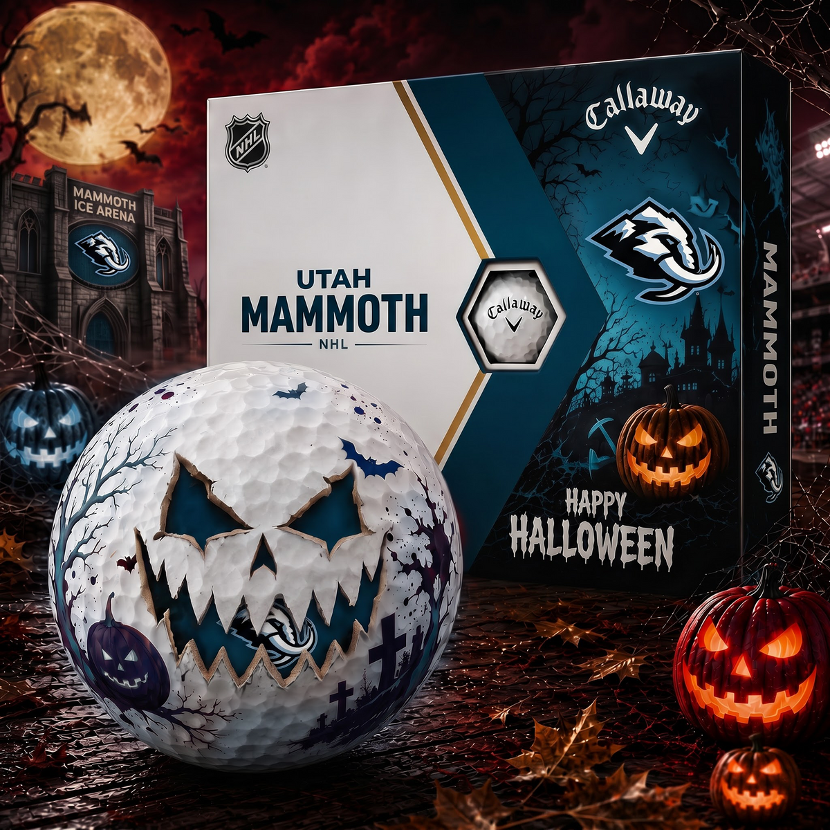 UM_NHL Monster Skull Halloween Golf Balls Gift Box V2 1808