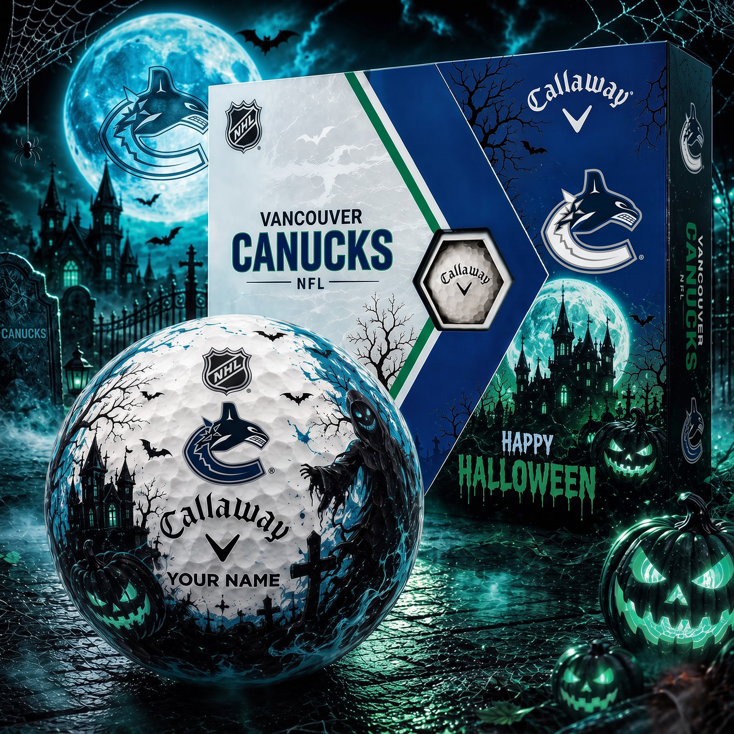 VAN X Premium NHL Halloween Golf Ball Limited Edition V3