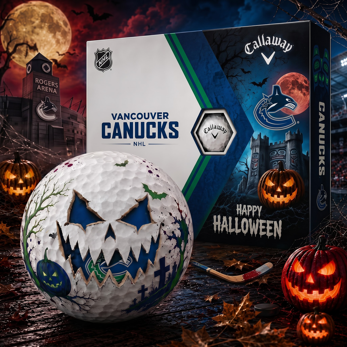 VC_NHL Monster Skull Halloween Golf Balls Gift Box V2