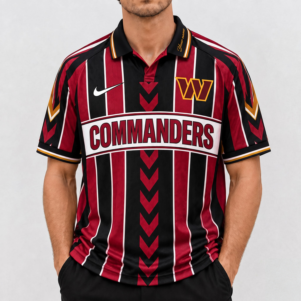 WAS X NFL Championship Polo Shirt Custom Name For Fan