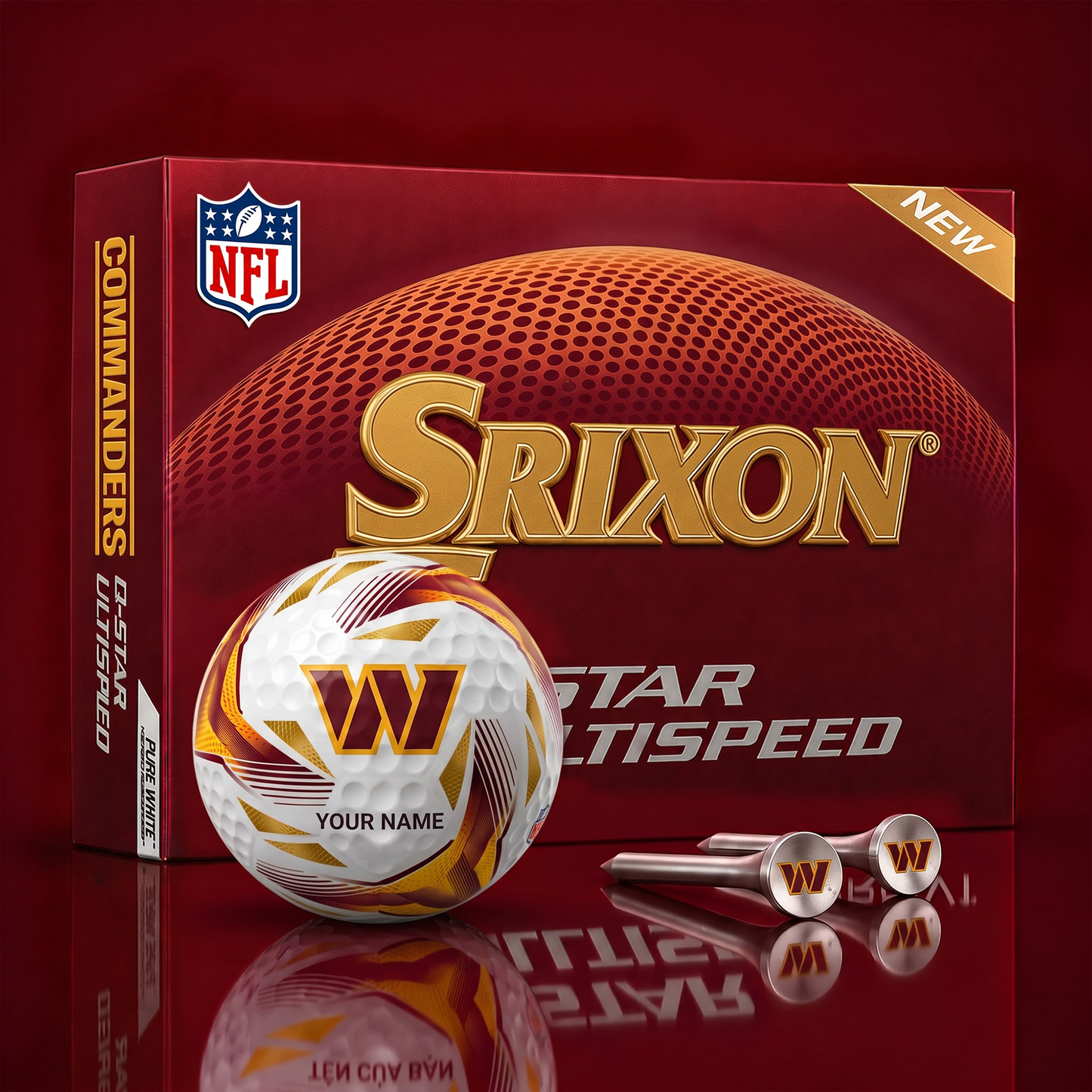 WC_NFL Football Fan Signature Golf Ball Set  Personalized Edition