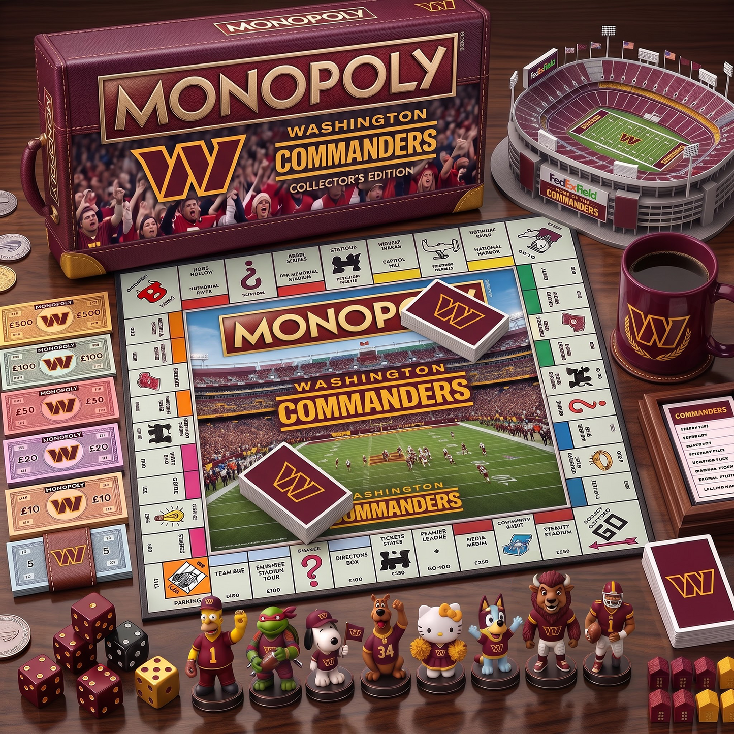 WC_PREMIUM MONOPOLY NFL COLLECTOR’S EDITION BOARD GAME