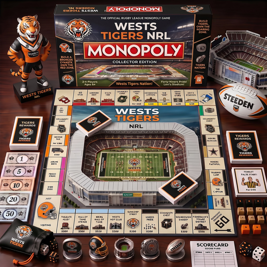 WT_MONOPOLY NRL DELUXE SPORTS BOARD GAME PREMIUM COLLECTOR EDITION