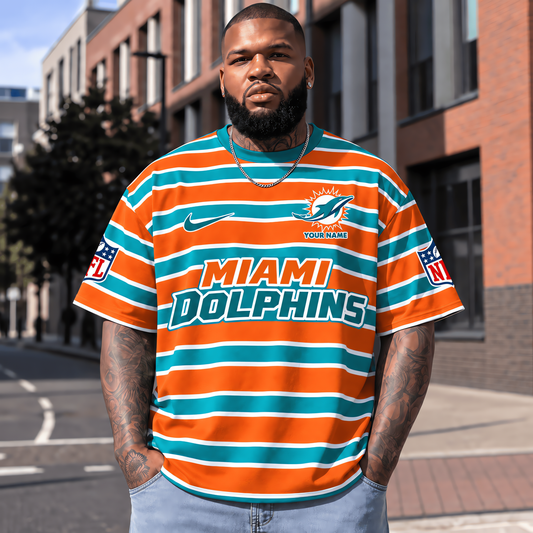 Miami Dolphins NFL T-Shirt Custom Name For Fan